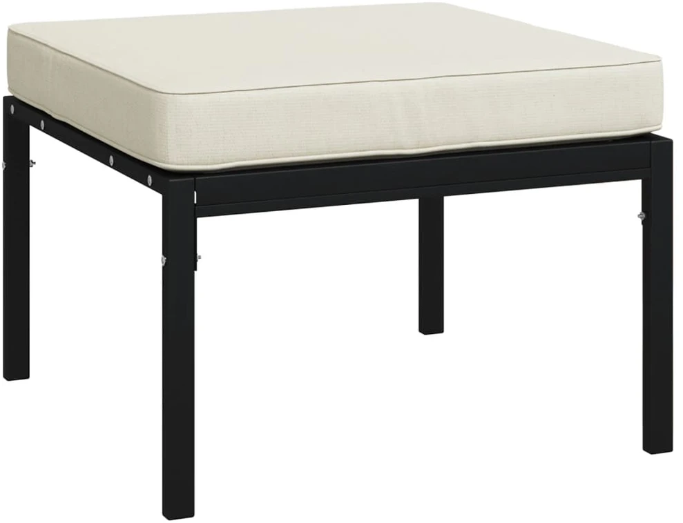 Lauko baldų komplektas Sodo komplektas su smėlio pagalvėlėmis, 7 dalių, plienas