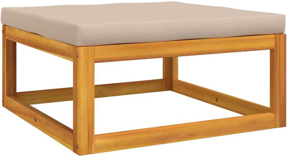 Lauko baldų komplektas Sodo komplektas su taupe spalvos pagalvėlėmis, 4 dalių, mediena