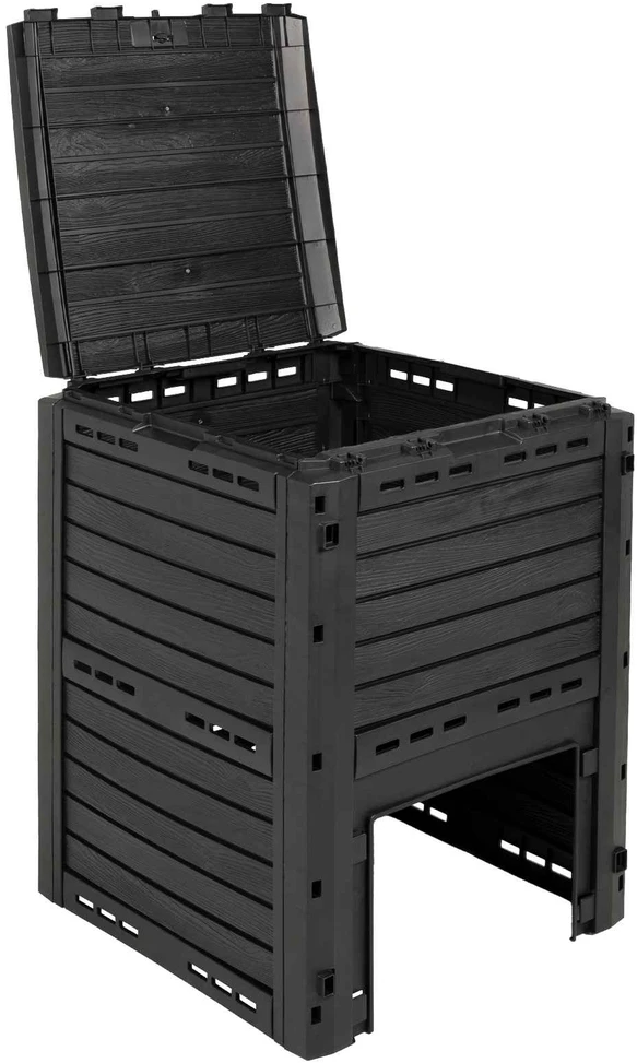 Sodo kompostinė Juoda 59,5 x 60 x 81,5 cm 280 l 100% PP