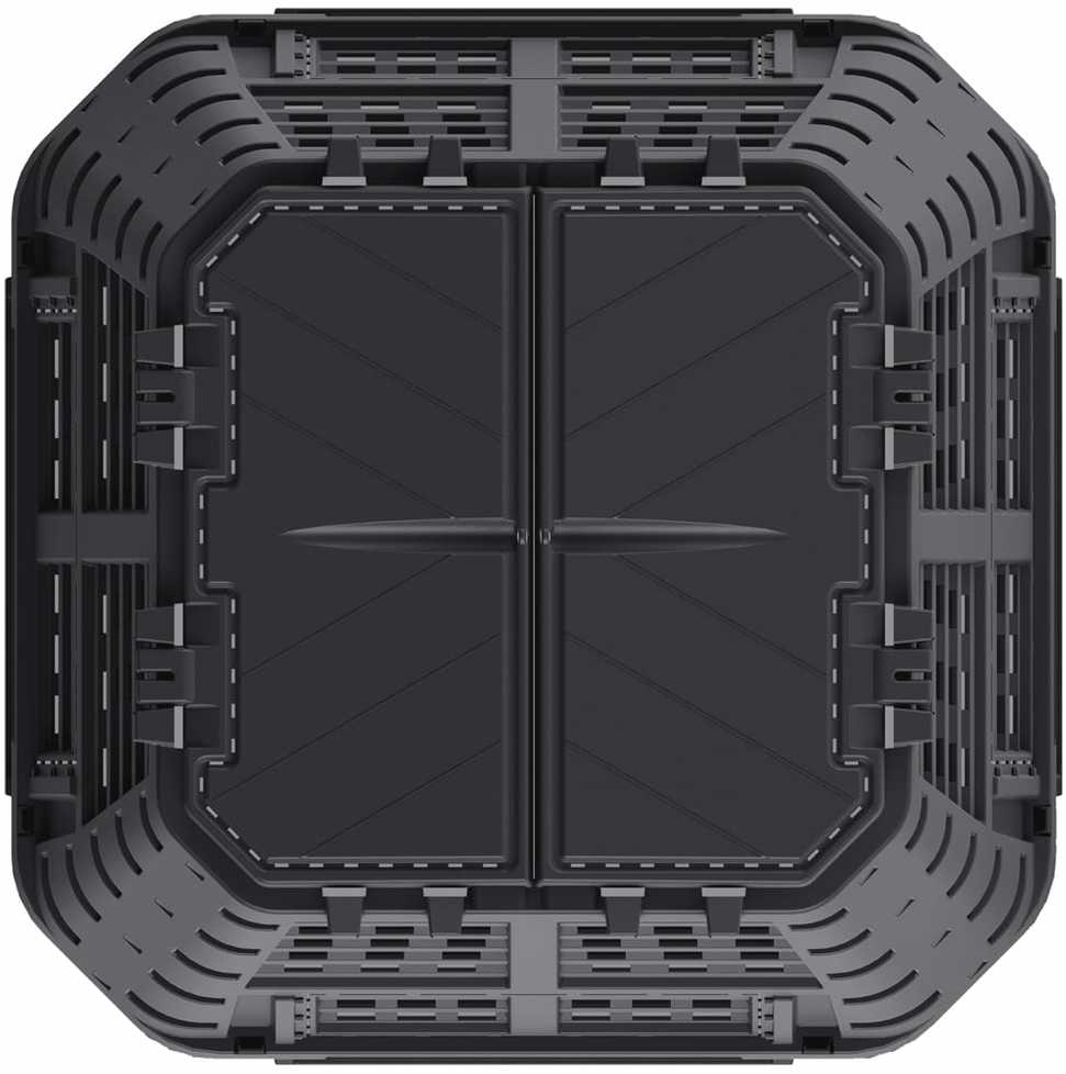 Sodo komposto dėžė, juoda, 93,3x93,3x146cm, 1000 l