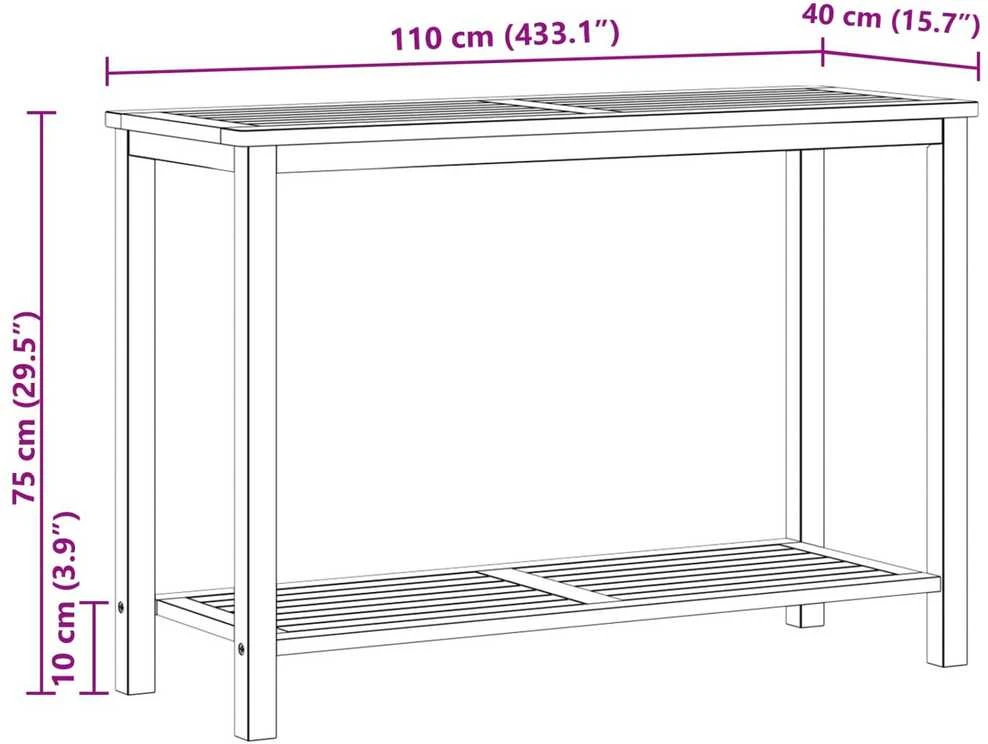 Sodo konsolinis stalas Šviesus akacijų 110 x 40 x 75 cm