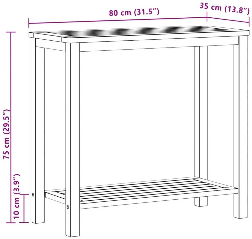 Sodo konsolinis stalas Šviesus akacijų 80 x 35 x 75 cm