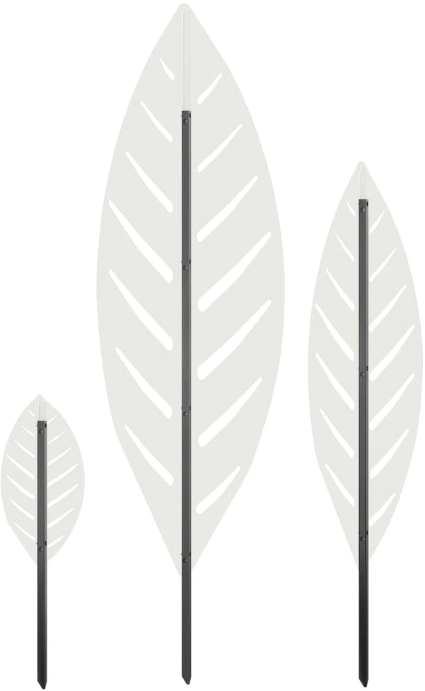 Sodo kuolas 3 vnt. 116,5 x 35 x 3 cm Balta Plienas