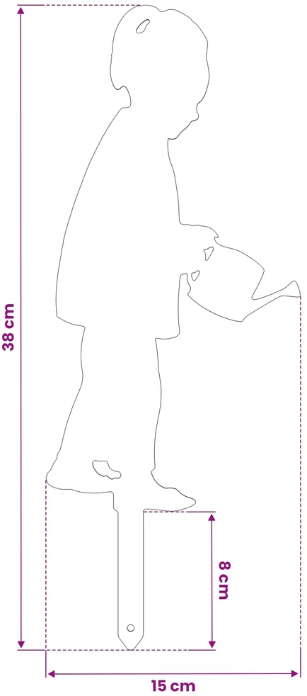 Sodo kuolas 38 x 15 cm Plienas Alyvuogių žalia