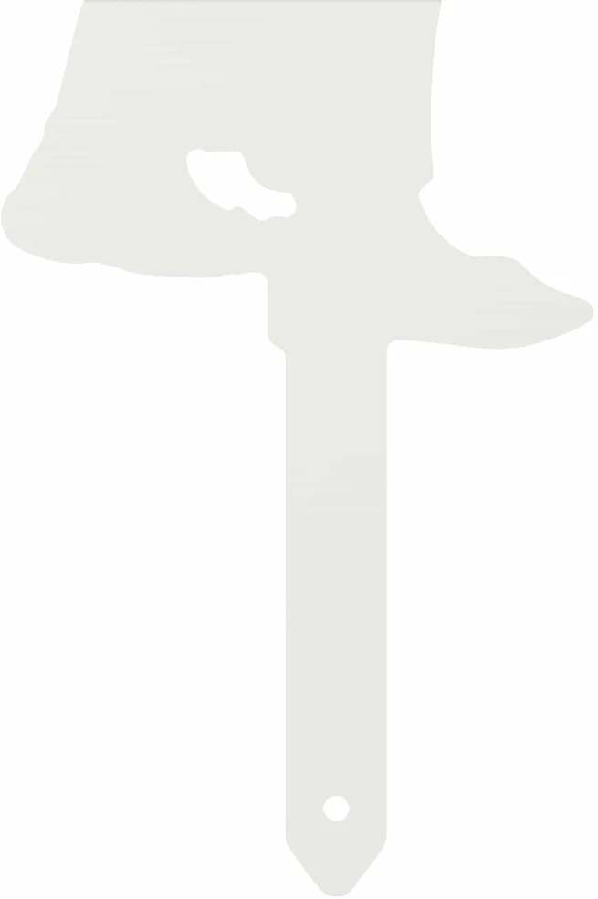 Sodo kuolas 38 x 15 cm Plienas Balta