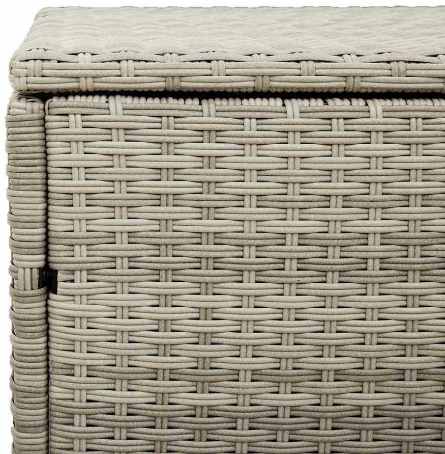 sodo laikymo dėžutė šviesiai pilka 110x50x58 cm poliratanas