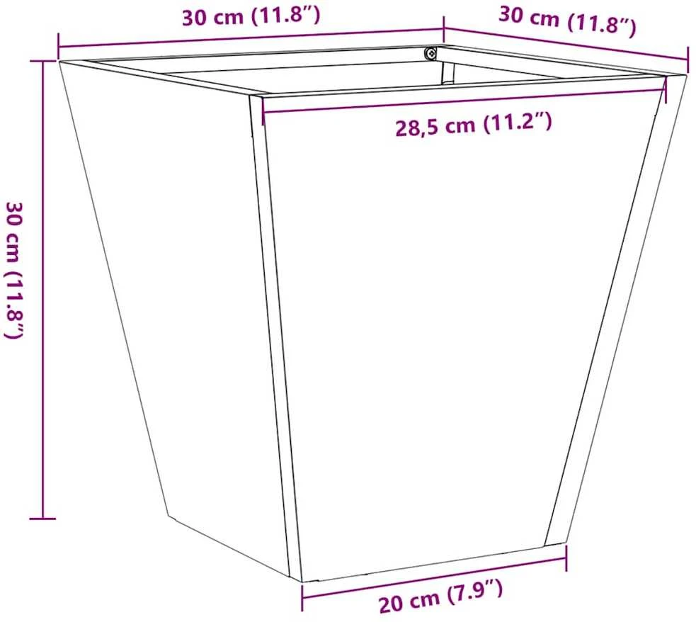 Sodo loveliai, 2vnt., 30x30x30cm, galvanizuotas plienas