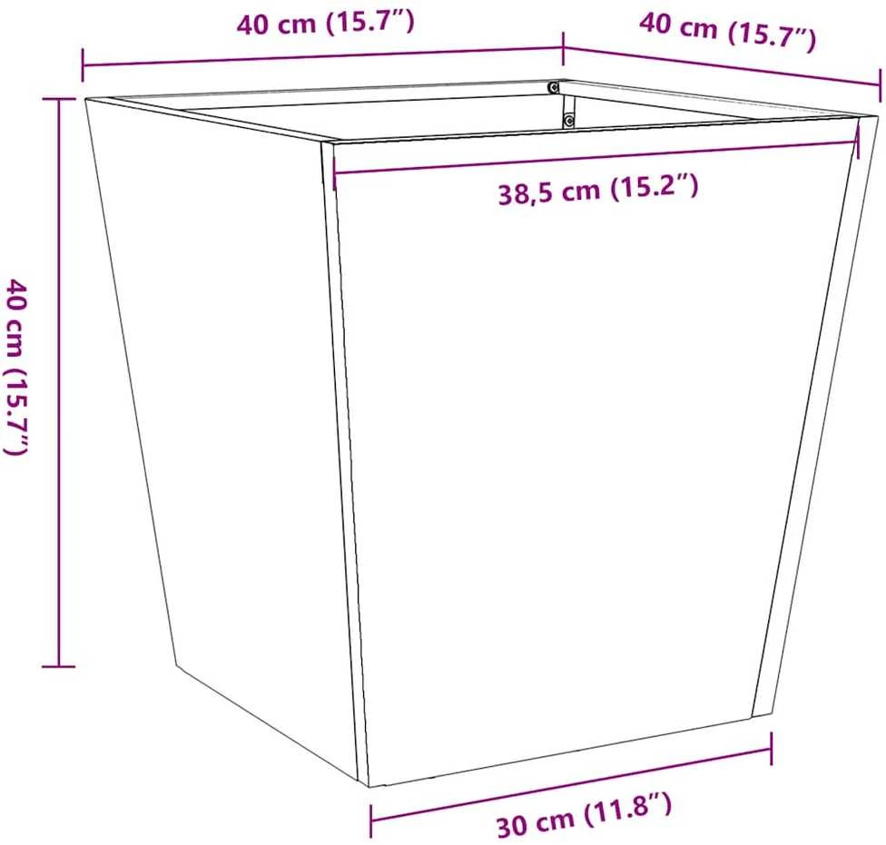 Sodo loveliai, 2vnt., 40x40x40cm, galvanizuotas plienas