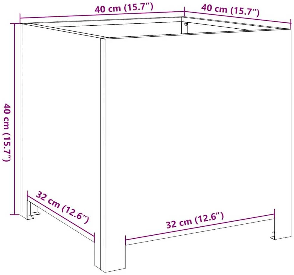 Sodo loveliai, 2vnt., 40x40x40cm, galvanizuotas plienas