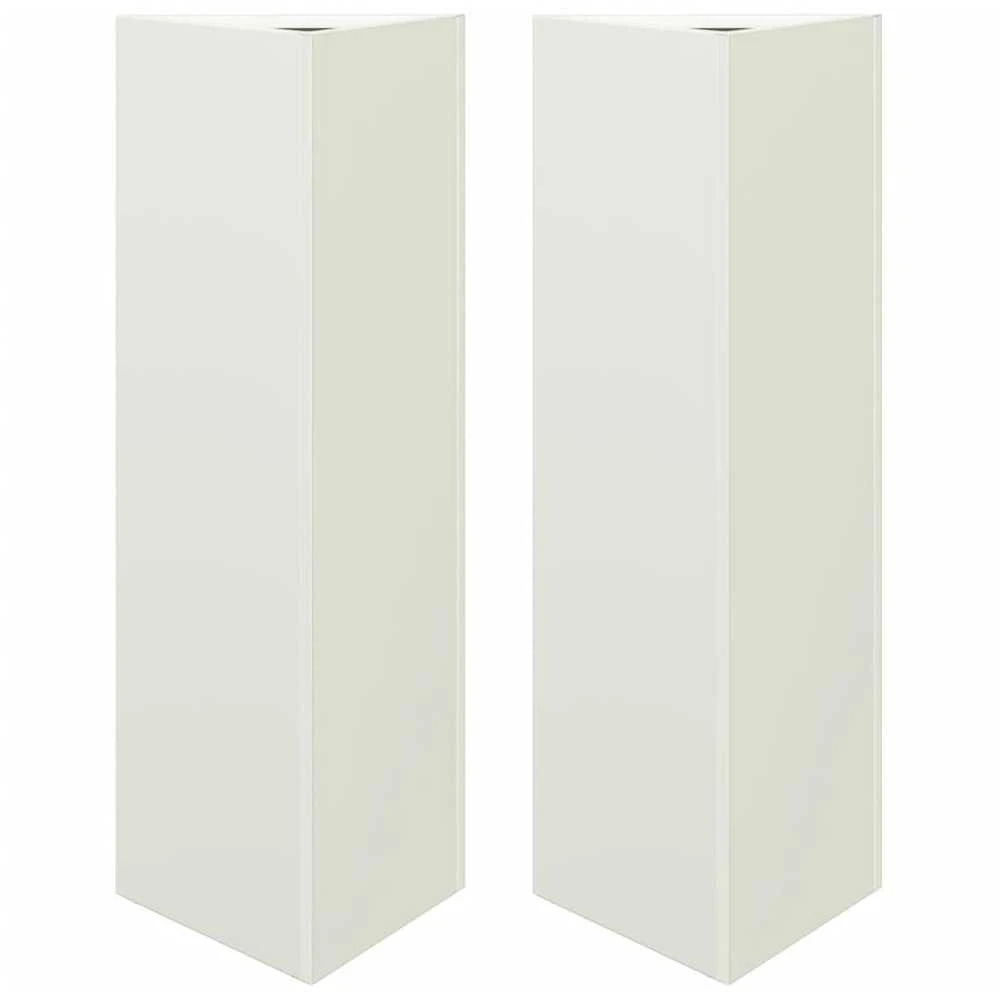 Sodo loveliai, 2vnt., balti, 30x26x75cm, plienas, trikampiai