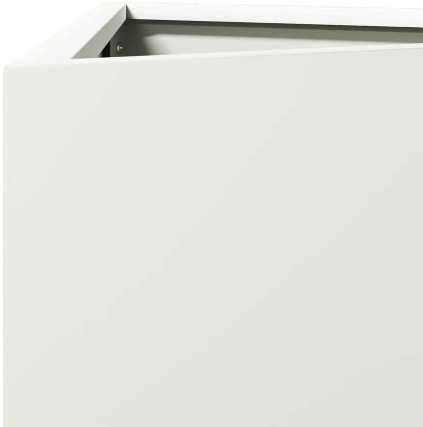 Sodo loveliai, 2vnt., balti, 30x26x75cm, plienas, trikampiai