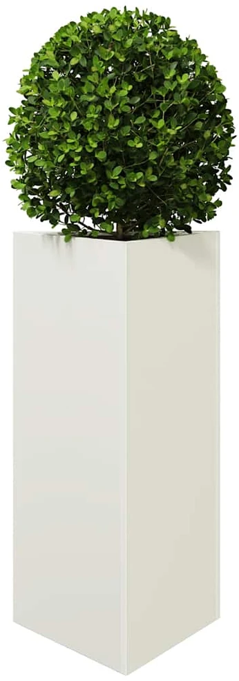 Sodo loveliai, 2vnt., balti, 40x34,5x75cm, plienas, trikampiai