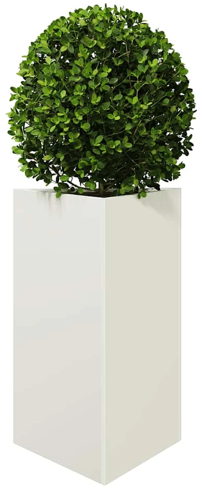 Sodo loveliai, 2vnt., balti, 50x43x75cm, plienas, trikampiai