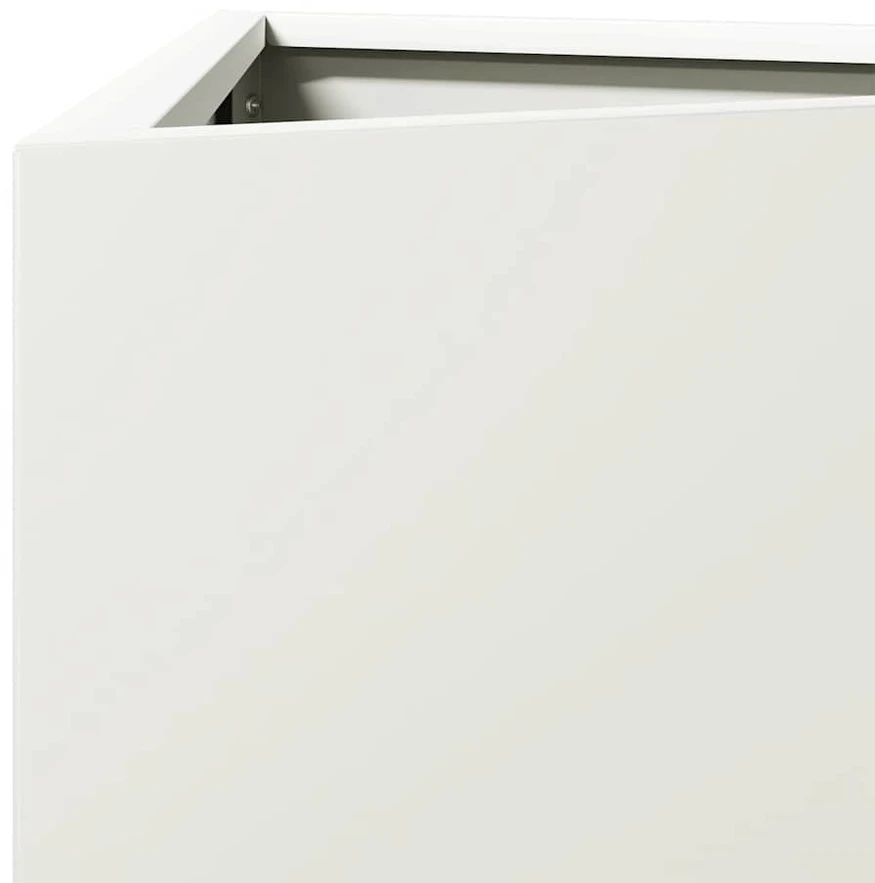 Sodo loveliai, 2vnt., balti, 50x43x75cm, plienas, trikampiai