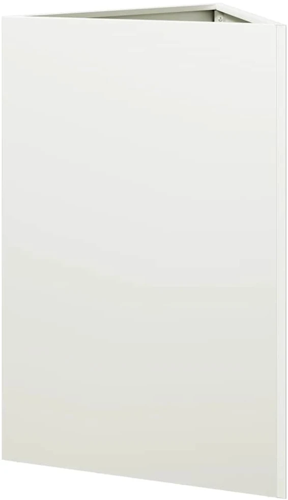 Sodo loveliai, 2vnt., balti, 50x43x75cm, plienas, trikampiai