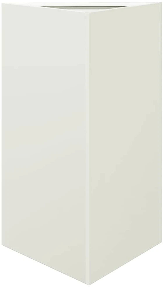 Sodo loveliai, 2vnt., balti, 50x43x75cm, plienas, trikampiai