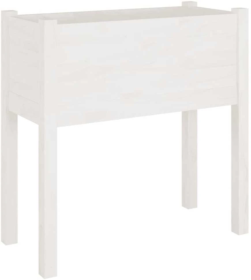 Sodo loveliai, 2vnt., balti, 70x31x70cm, pušies masyvas