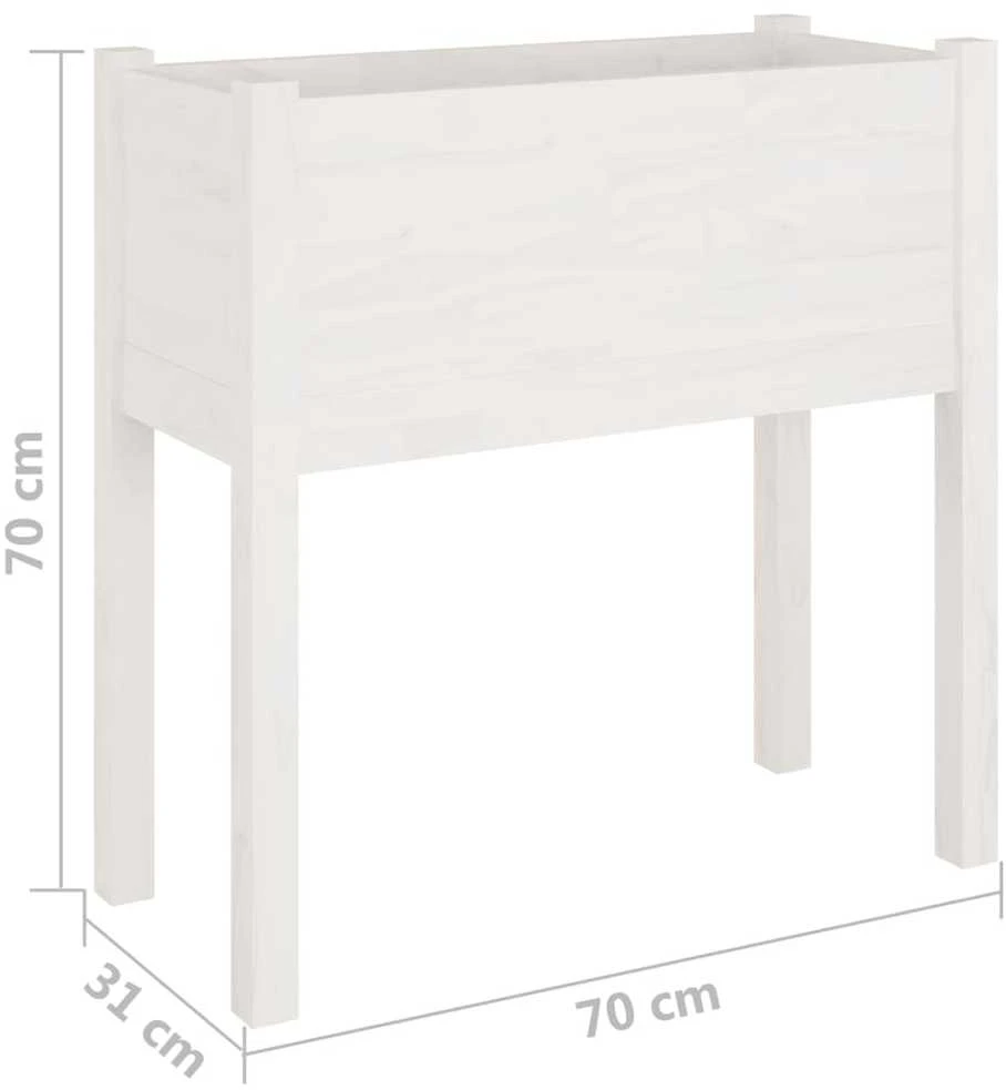 Sodo loveliai, 2vnt., balti, 70x31x70cm, pušies masyvas