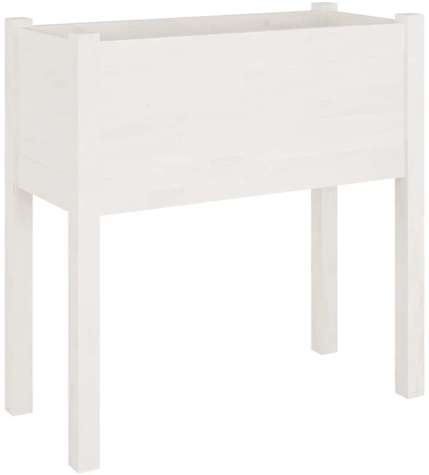 Sodo loveliai, 2vnt., balti, 70x31x70cm, pušies masyvas