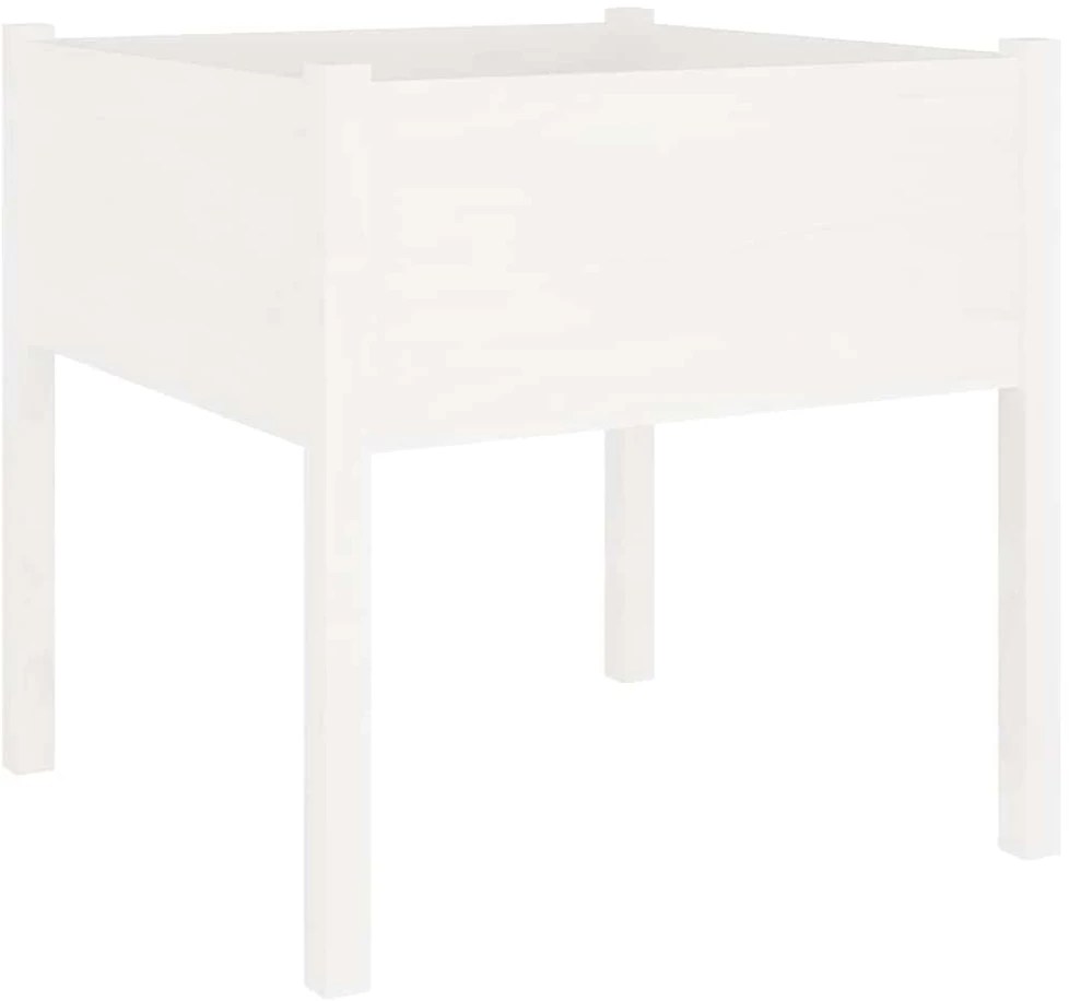 Sodo loveliai, 2vnt., balti, 70x70x70cm, pušies masyvas