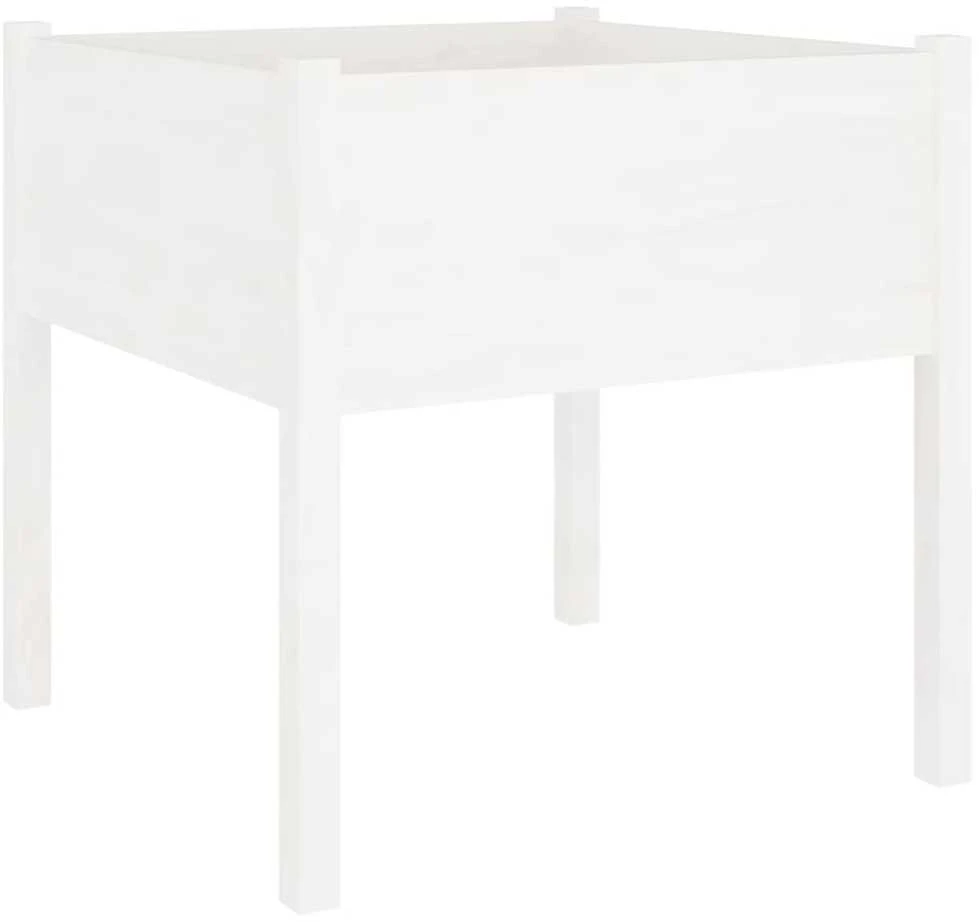 Sodo loveliai, 2vnt., balti, 70x70x70cm, pušies masyvas