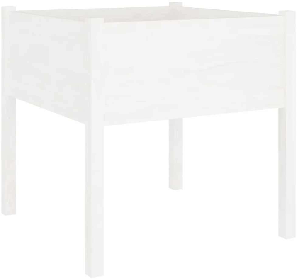 Sodo loveliai, 2vnt., balti, 70x70x70cm, pušies masyvas