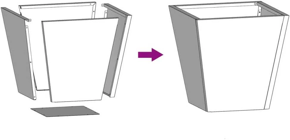 Sodo loveliai, 2vnt., juodos spalvos, 30x30x30cm, plienas