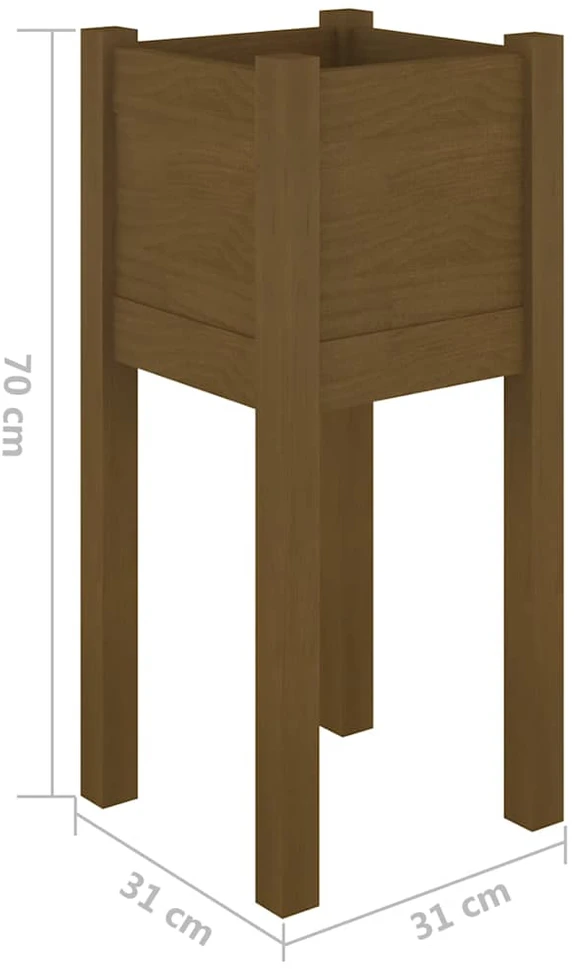 Sodo loveliai, 2vnt., medaus rudi, 31x31x70cm, pušies masyvas
