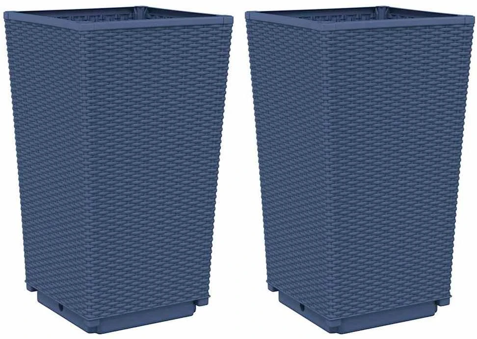 Sodo loveliai, 2vnt., pilkos spalvos, 32,5x32,5x57cm, PP