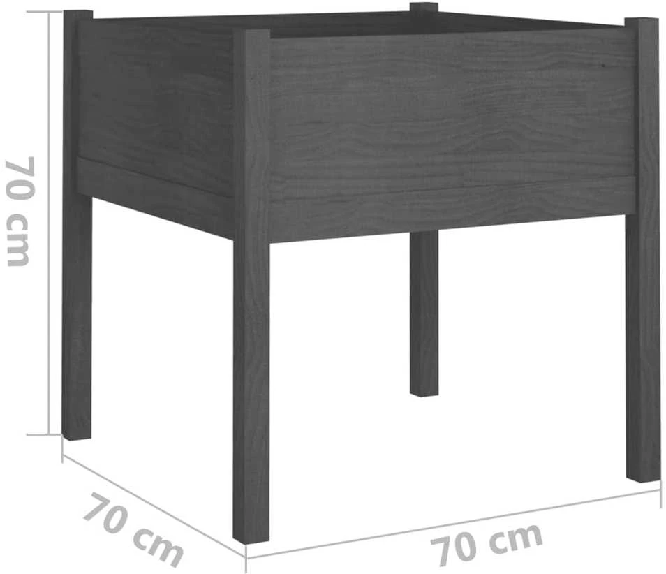 Sodo loveliai, 2vnt., pilki, 70x70x70cm, pušies masyvas