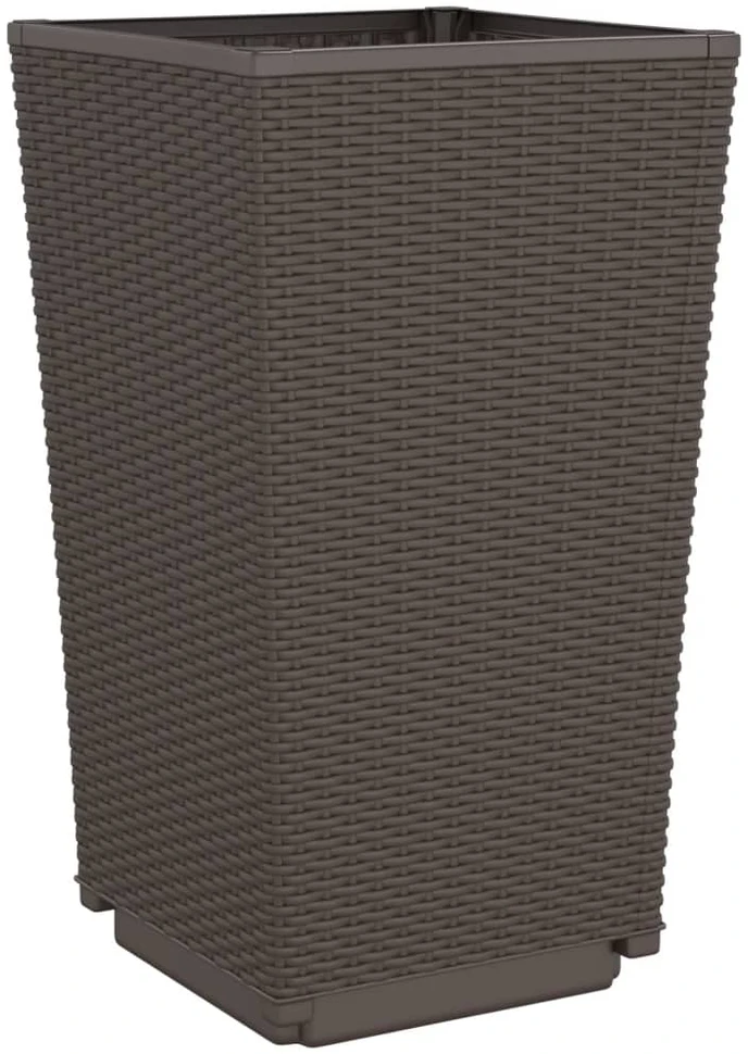 Sodo loveliai, 2vnt., rudos spalvos, 32,5x32,5x57cm, PP