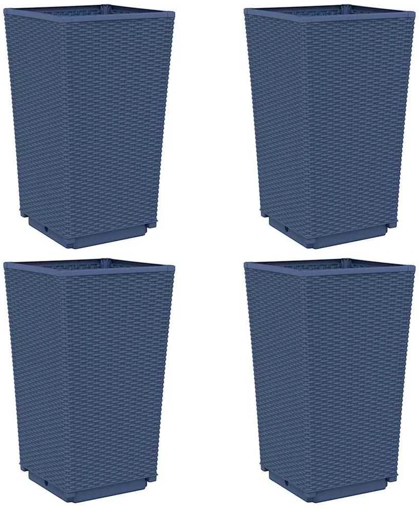 Sodo loveliai, 4vnt., pilkos spalvos, 32,5x32,5x57cm, PP