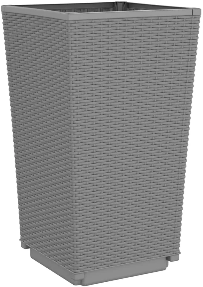 Sodo loveliai, 4vnt., šviesiai pilki, 32,5x32,5x57cm, PP