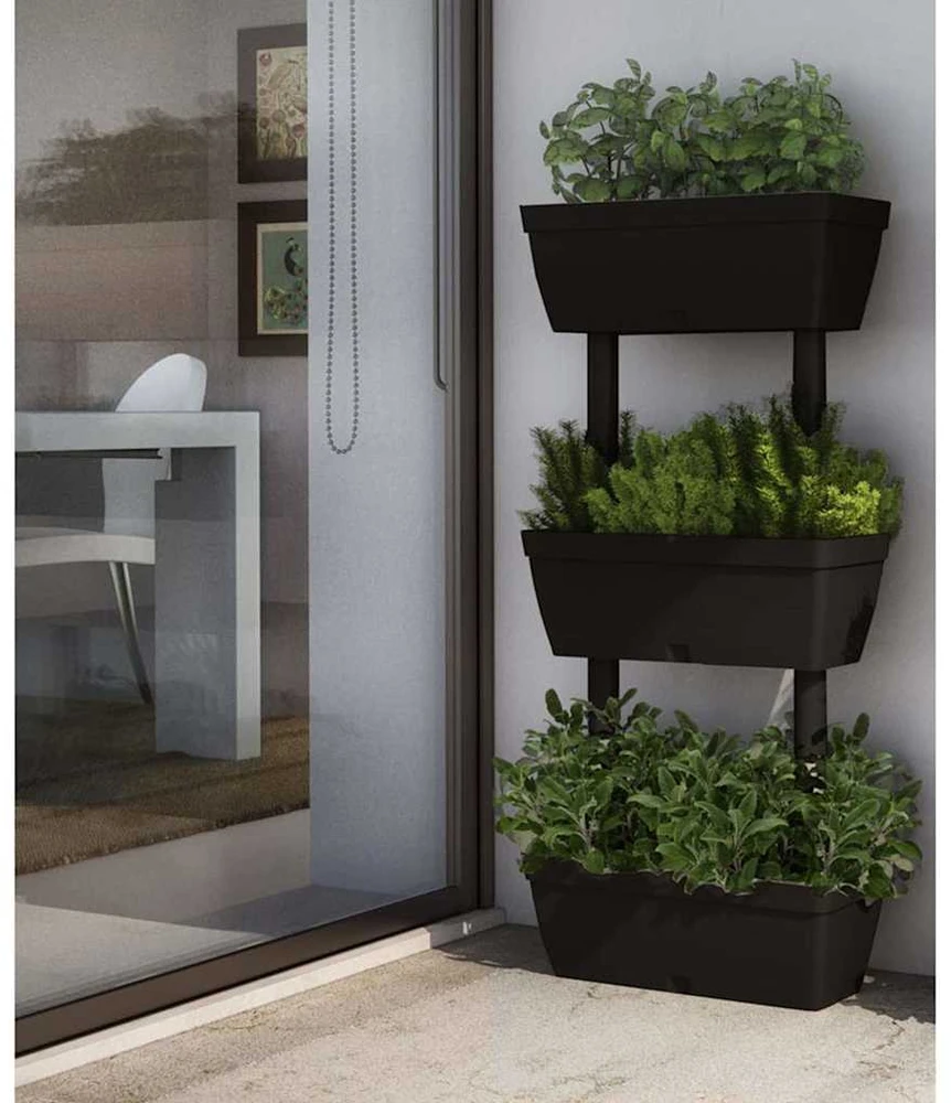 Sodo loveliai, 6vnt., antracito spalvos, 100cm