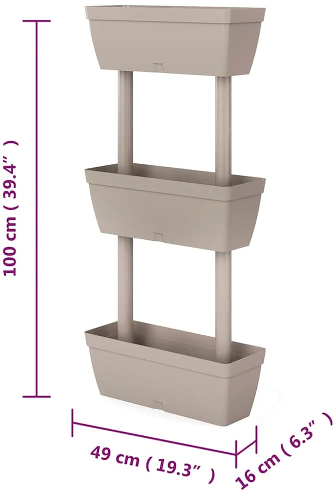 Sodo loveliai, 6vnt., taupe spalvos, 100cm