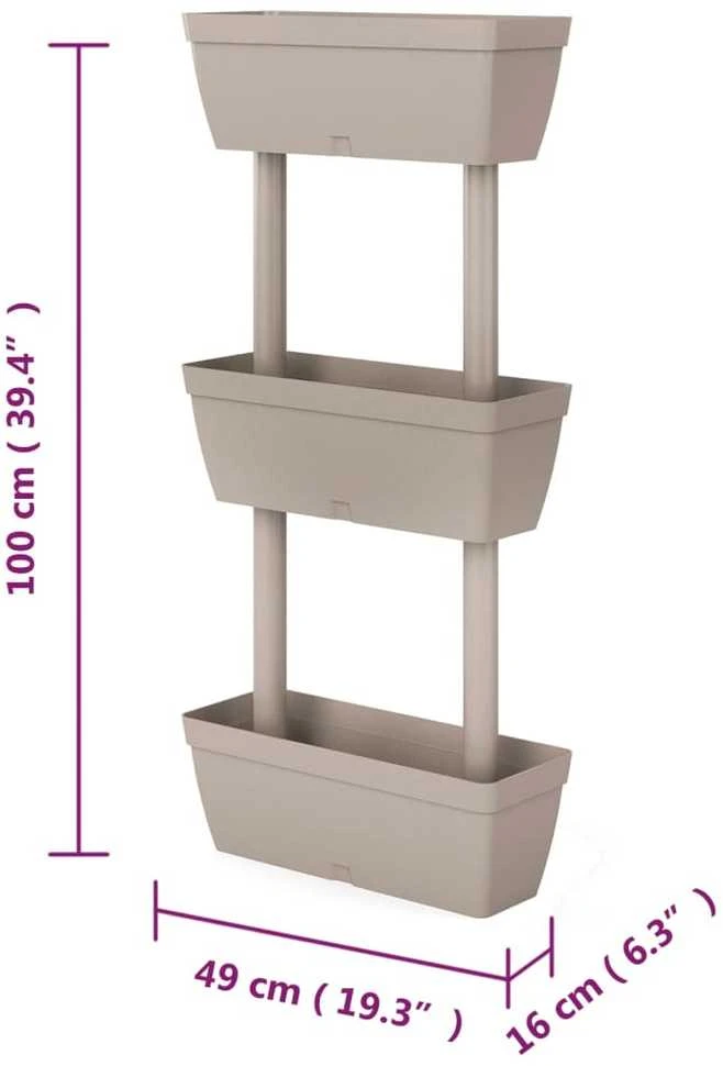 Sodo loveliai, 6vnt., taupe spalvos, 100cm