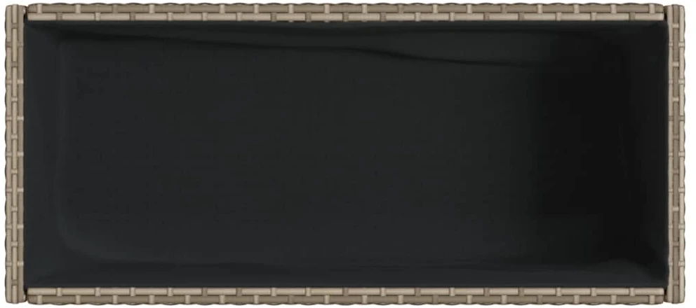 Sodo loveliai su lentyna, 2vnt., pilki, 70x28x70cm, poliratanas