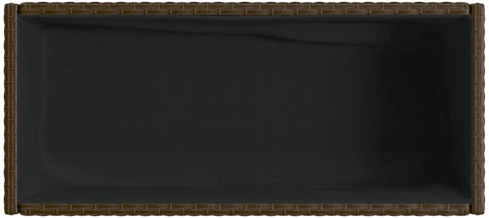 Sodo loveliai su lentyna, 2vnt., rudi, 70x28x70cm, poliratanas