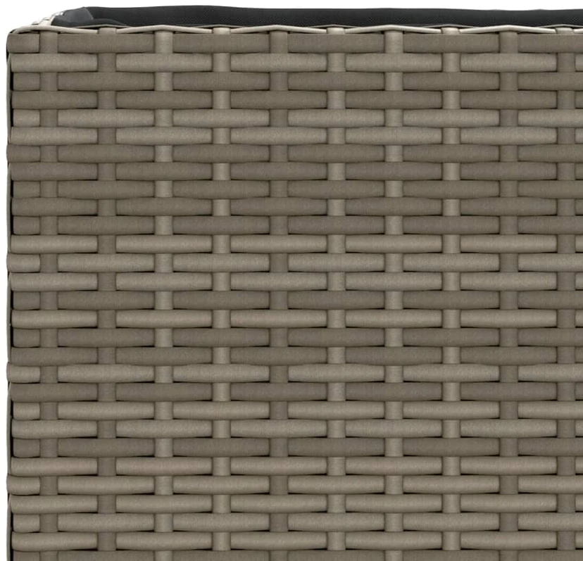 Sodo loveliai su vazonais, 2vnt., pilki, 105x30x32cm, ratanas