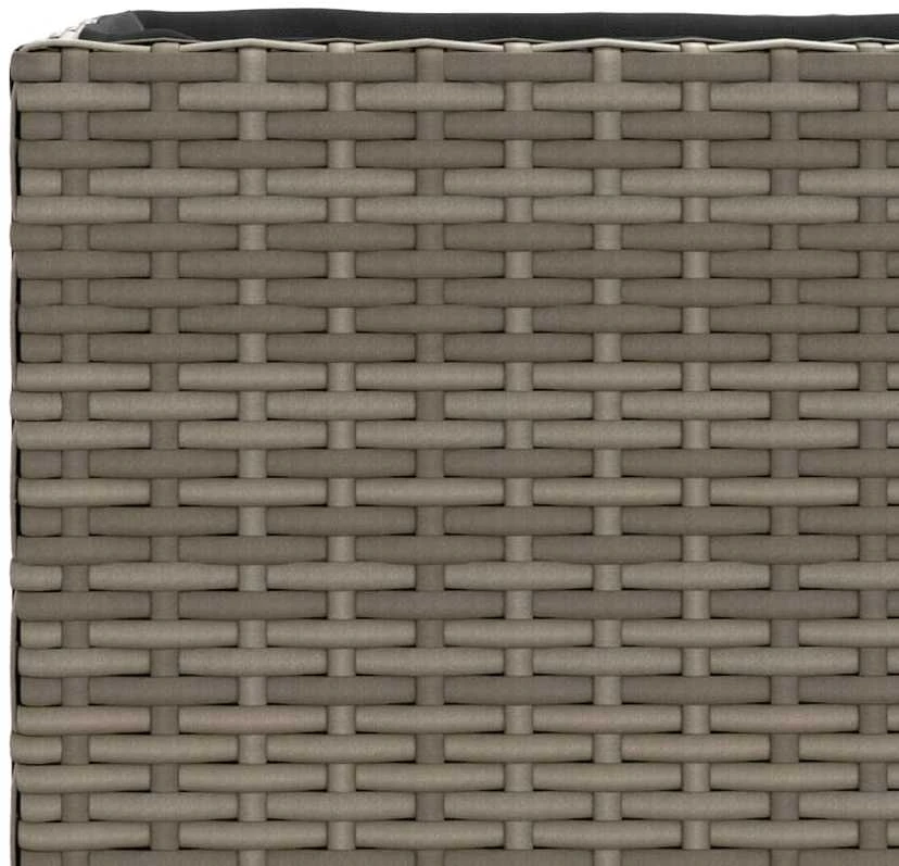 Sodo loveliai su vazonais, 2vnt., pilki, 105x30x32cm, ratanas