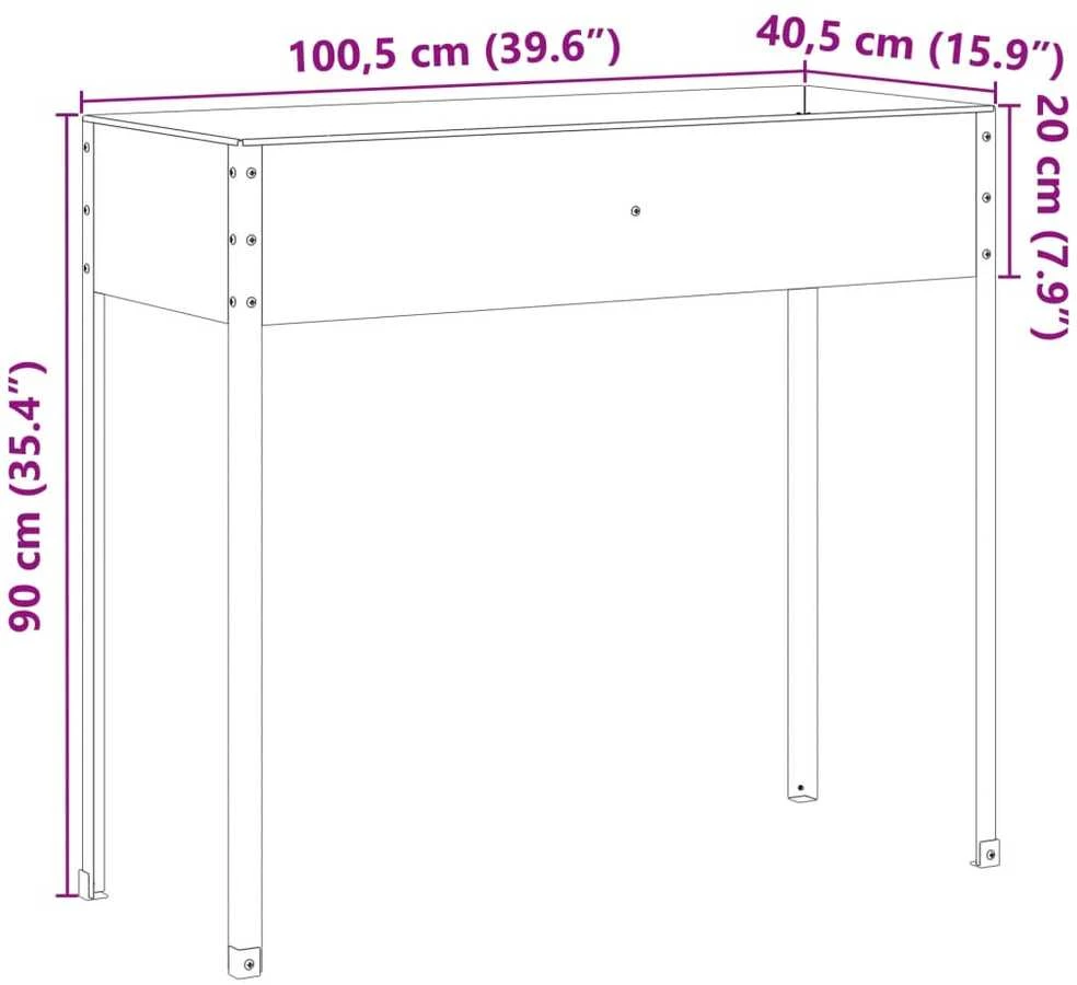 Sodo lovelis, 100,5x40,5x90cm, plienas