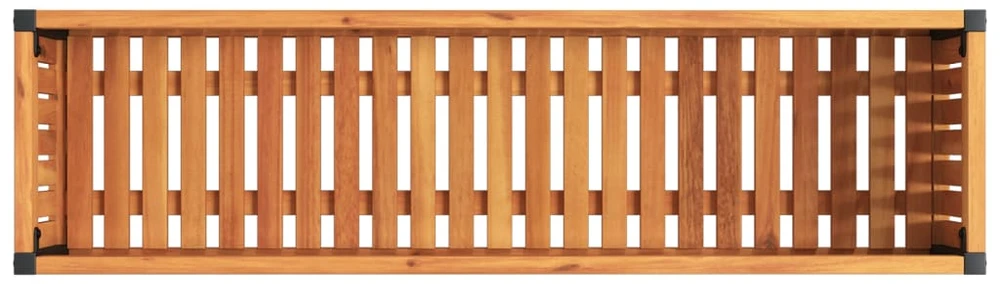 Sodo lovelis, 110x30x27,5cm, akacijos medienos masyvas/plienas