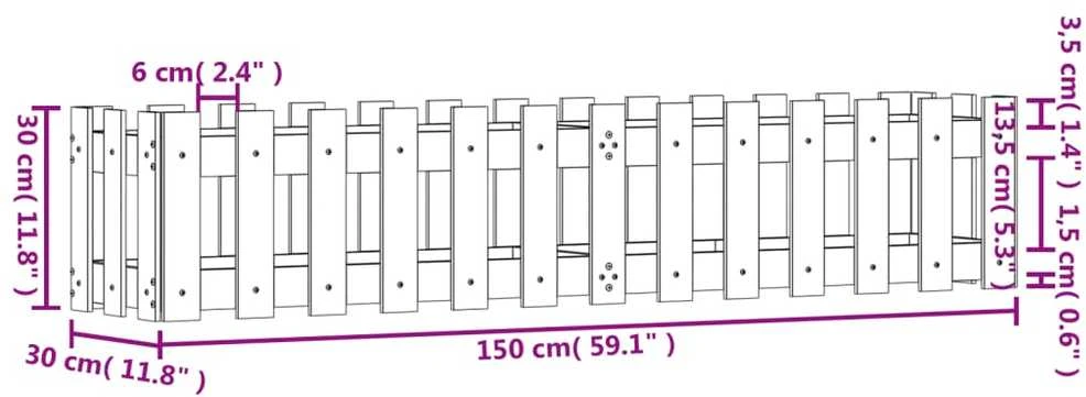Sodo lovelis, 150x30x30cm, pušies masyvas, tvorelės dizaino