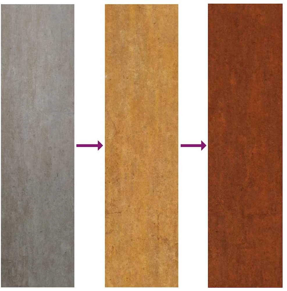 Sodo lovelis, 30x26x75cm, Corten plienas