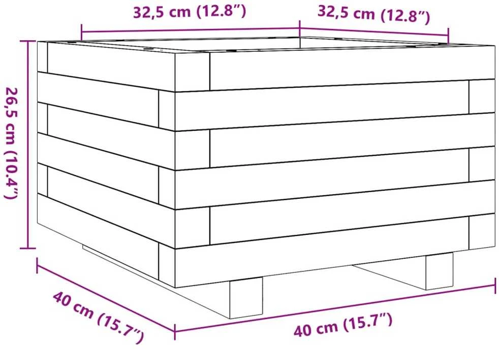 Sodo lovelis, 40x40x26,5cm, impregnuota pušies mediena
