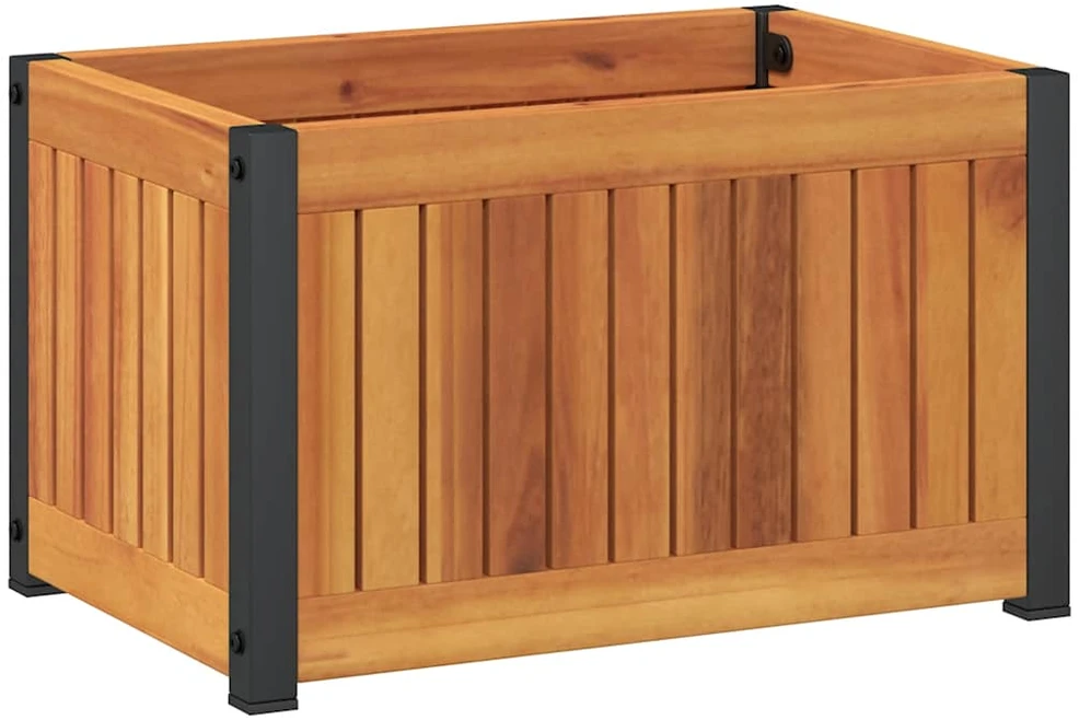 Sodo lovelis, 45x30x27,5cm, akacijos medienos masyvas/plienas