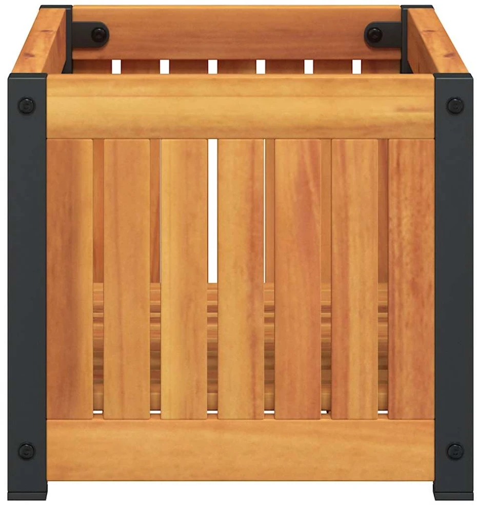 Sodo lovelis, 45x30x27,5cm, akacijos medienos masyvas/plienas