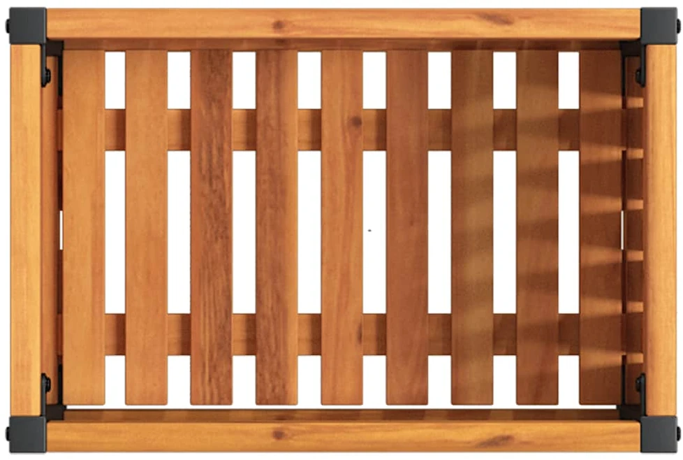 Sodo lovelis, 45x30x27,5cm, akacijos medienos masyvas/plienas