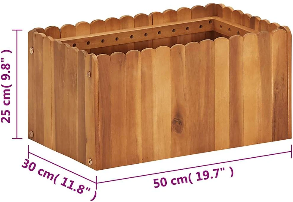 Sodo lovelis, 50x30x25 cm, akacijos masyvas, aukštas