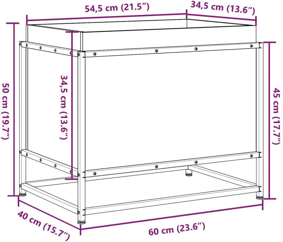 Sodo lovelis, 60x40x50cm, impregnuota pušies mediena